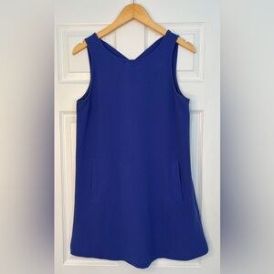 Jack by BB Dakota Blue Violet Shift Dress w Pockets Crisscross Back | Small